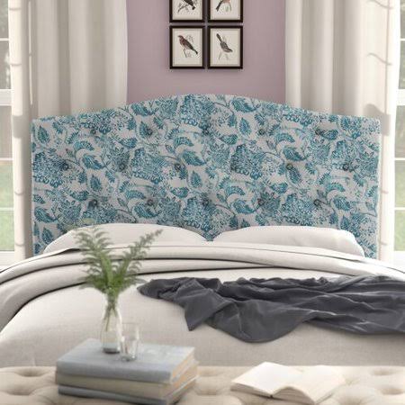 Winston Porter Rodriquez Upholstered Panel Headboard, Blue