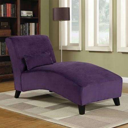 Braemar Chaise Lounge Fabric Soft Plum Purple Velvet Polyester