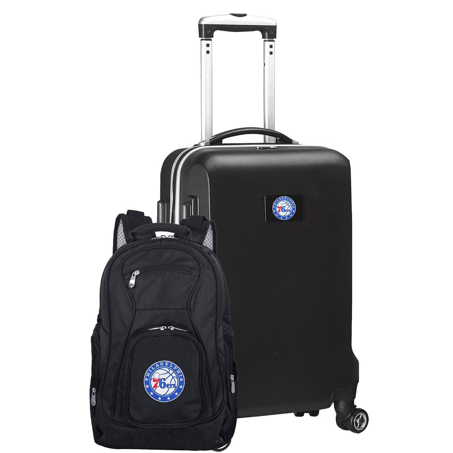 Philadelphia 76ers Deluxe 2-Piece Backpack and Carry-On Set - Black