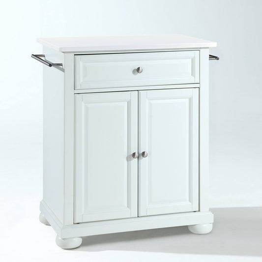 Crosley Alexandria Granite Top Portable Kitchen Island/Cart White/White