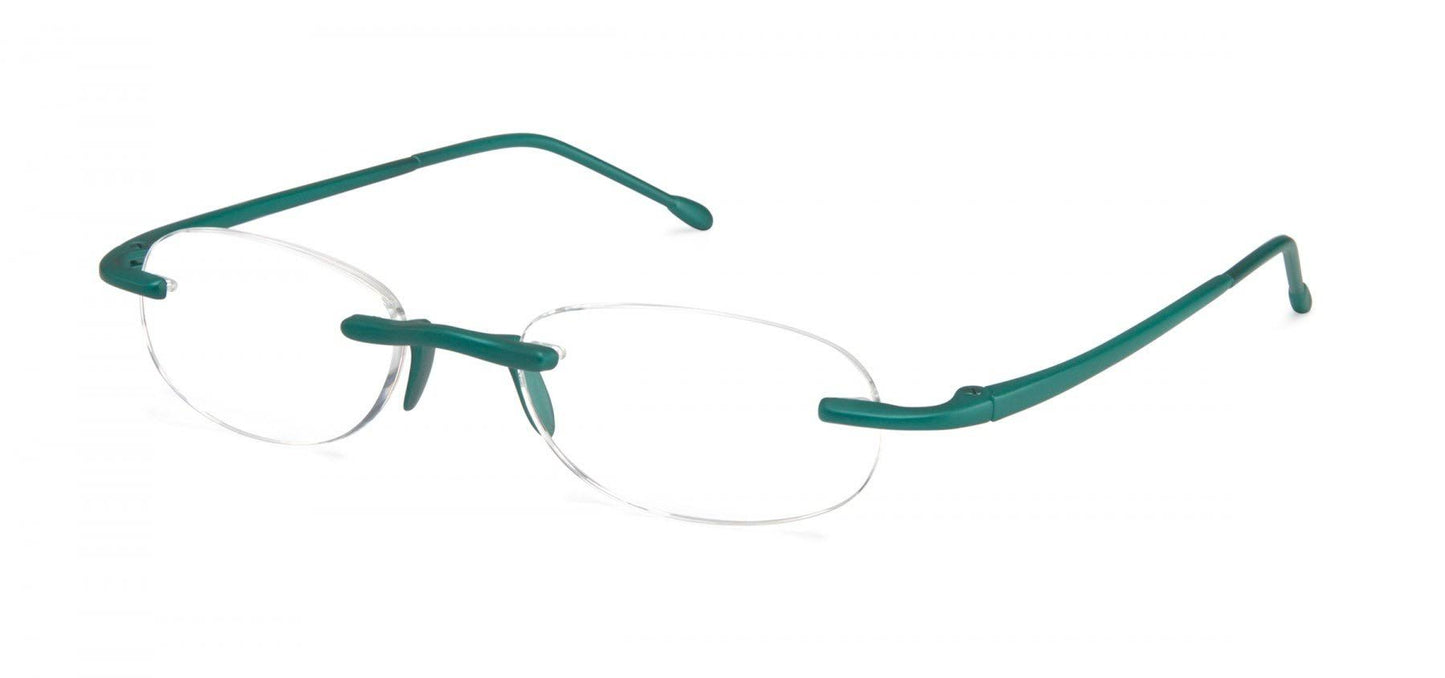 Scojo New York Unisex Gels Metallic Reading Glasses, Teal Blue