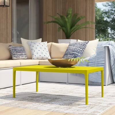 Farrah Plastic Coffee Table Color: Yellow