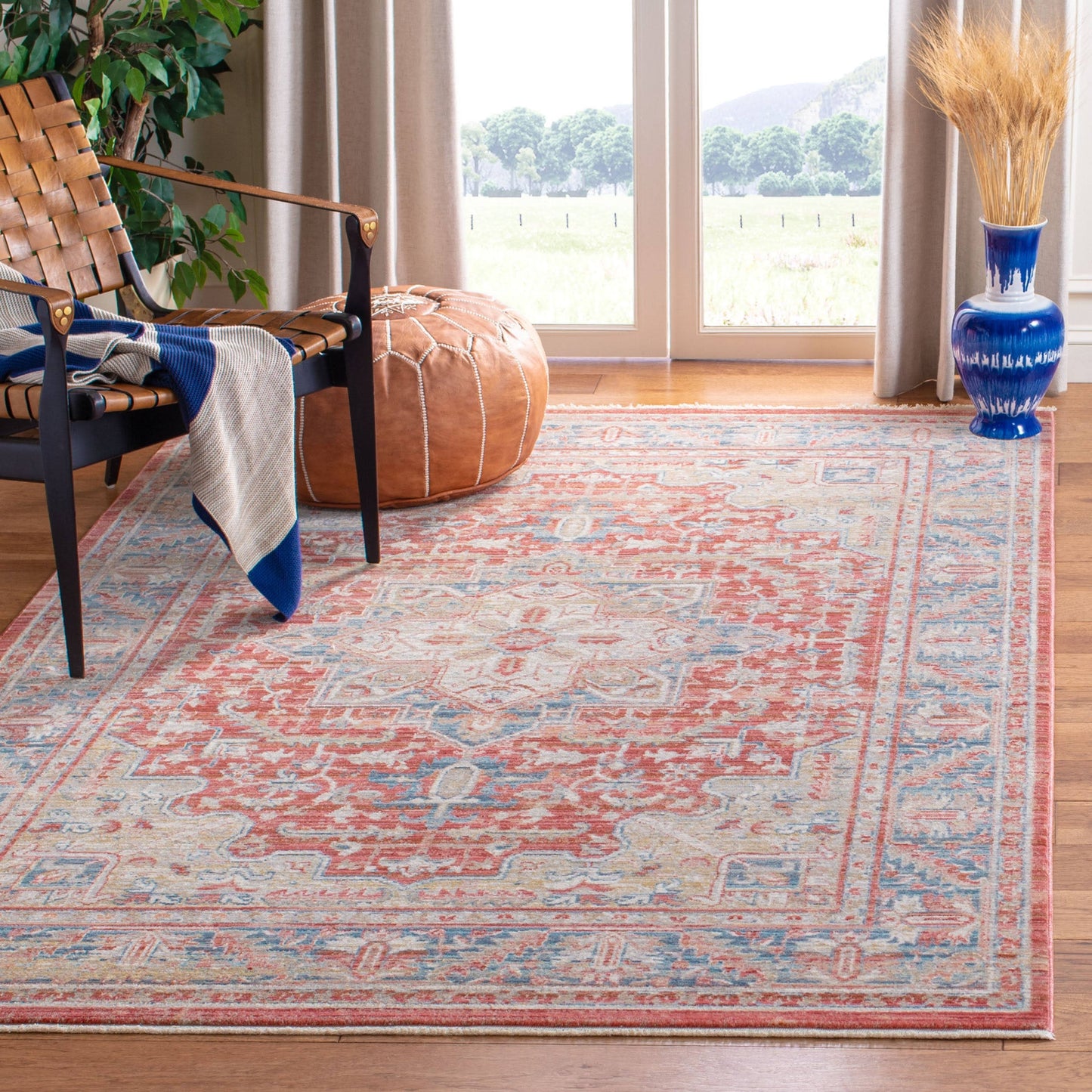 Safavieh 10 x 14 Kenitra 600 Kenitra 628 Red / Blue Rug