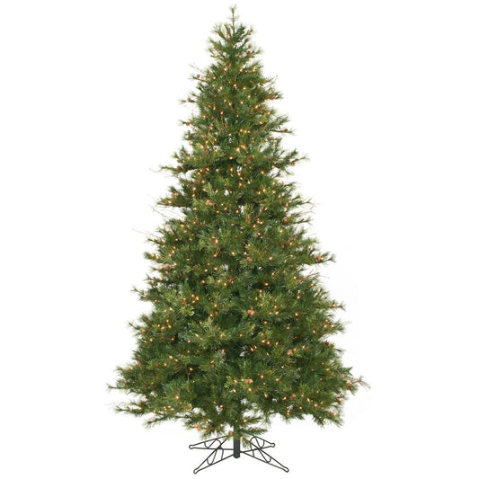 Vickerman 9 Mixed Country Pine Slim Tree with 950 Clear Dura-Lit Lights