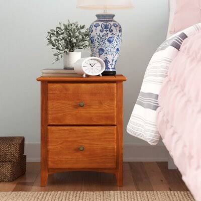 Faringdon 2 Drawer Nightstand Three Posts Color: Cherry