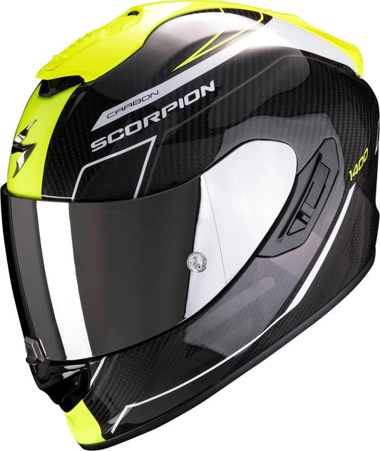 Scorpion EXO-1400 Carbon Air Beaux - White-Neon Yellow Xs