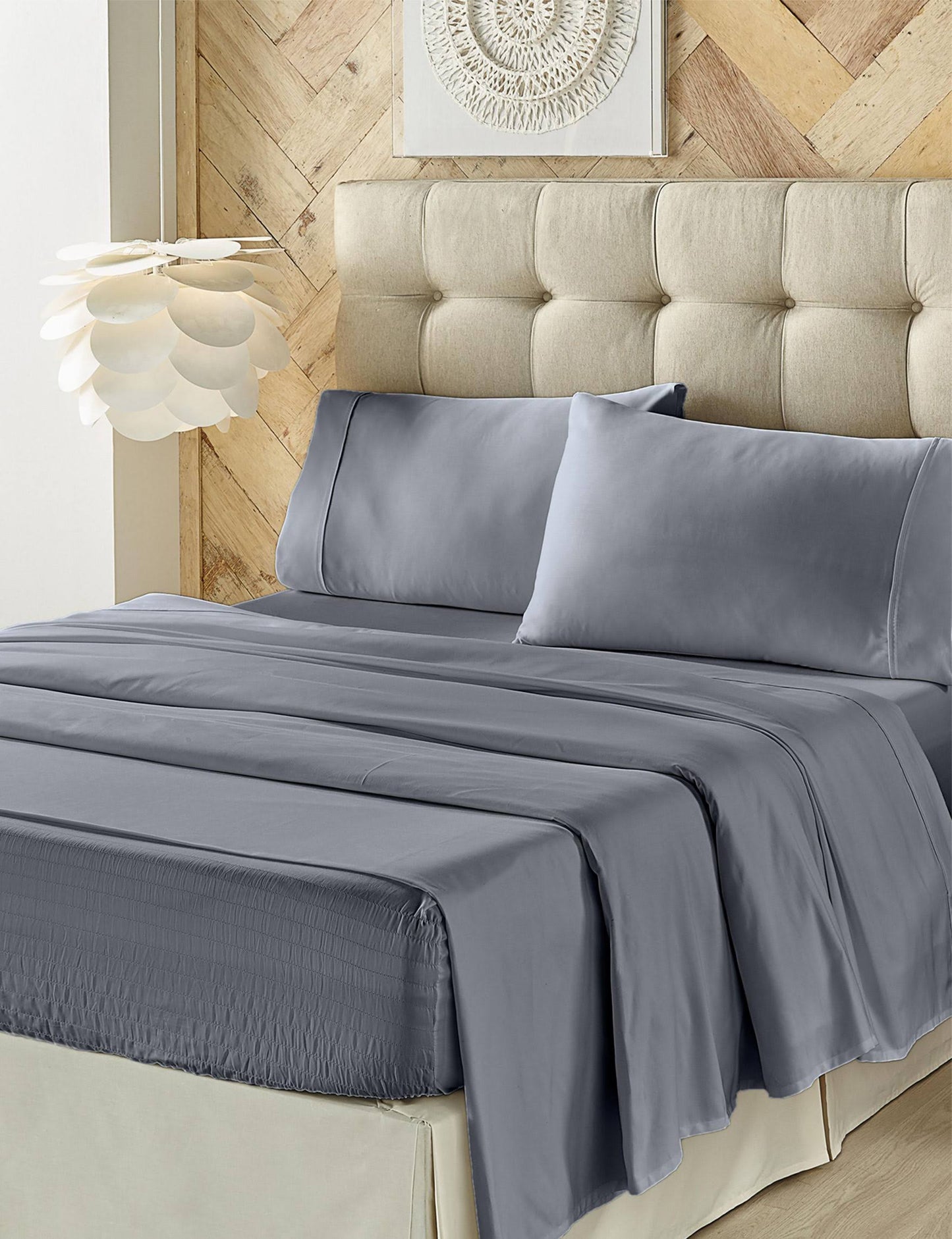 Royal Fit 500 Thread Count Sheet Set by Five Queens Court Slate, Size Full