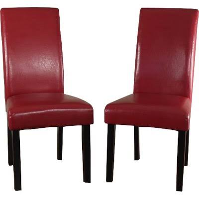 DeMastro Upholstered Dining Chair Andover Mills Upholstery Color Red