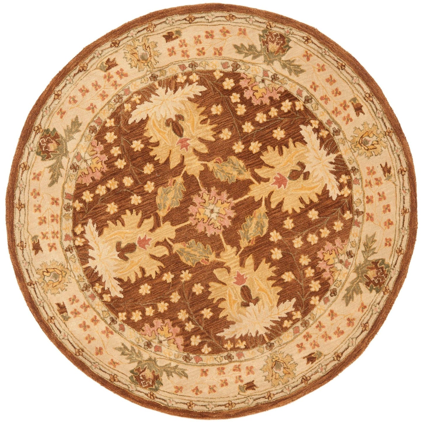 Safavieh 6 x 6 Round Anatolia AN540B Brown / Beige Rug