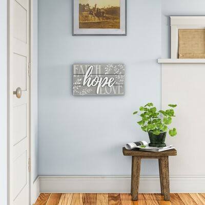 Winston Porter Faith, Hope, Love Raised Sign Wall D Cor