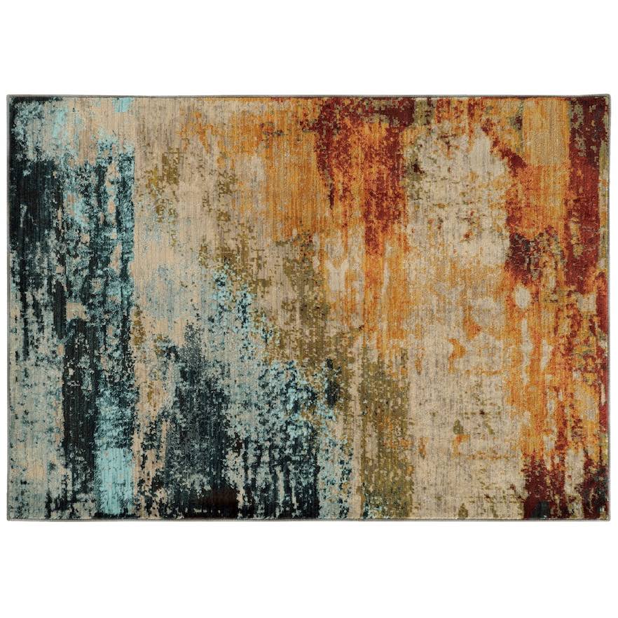 StyleHaven Casa Eroded Abstract Rug, Blue, 2x3 ft