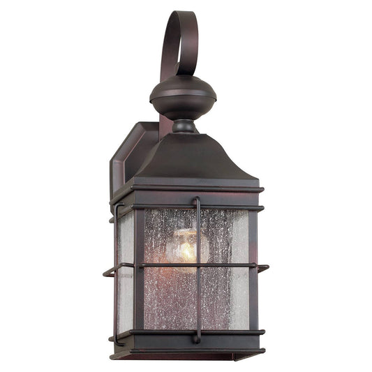 Forte Lighting 1-Light Antique Bronze Outdoor Wall Lantern Sconce