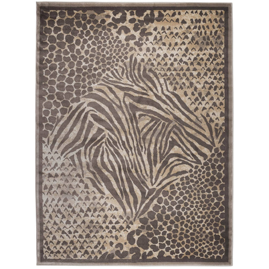 Admire Home Living Gallina Modern Contemporary Animal Print Pattern Area Rug - Brown 22