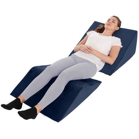 Allsetthealth Bed Wedge Pillow 2 SEPARATE Memory Foam Incline Cushions, System for Legs, Knees and Back Support Pillow | Acid Re