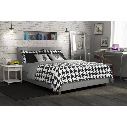 DHP Maddie Queen Upholstered Bed in Gray