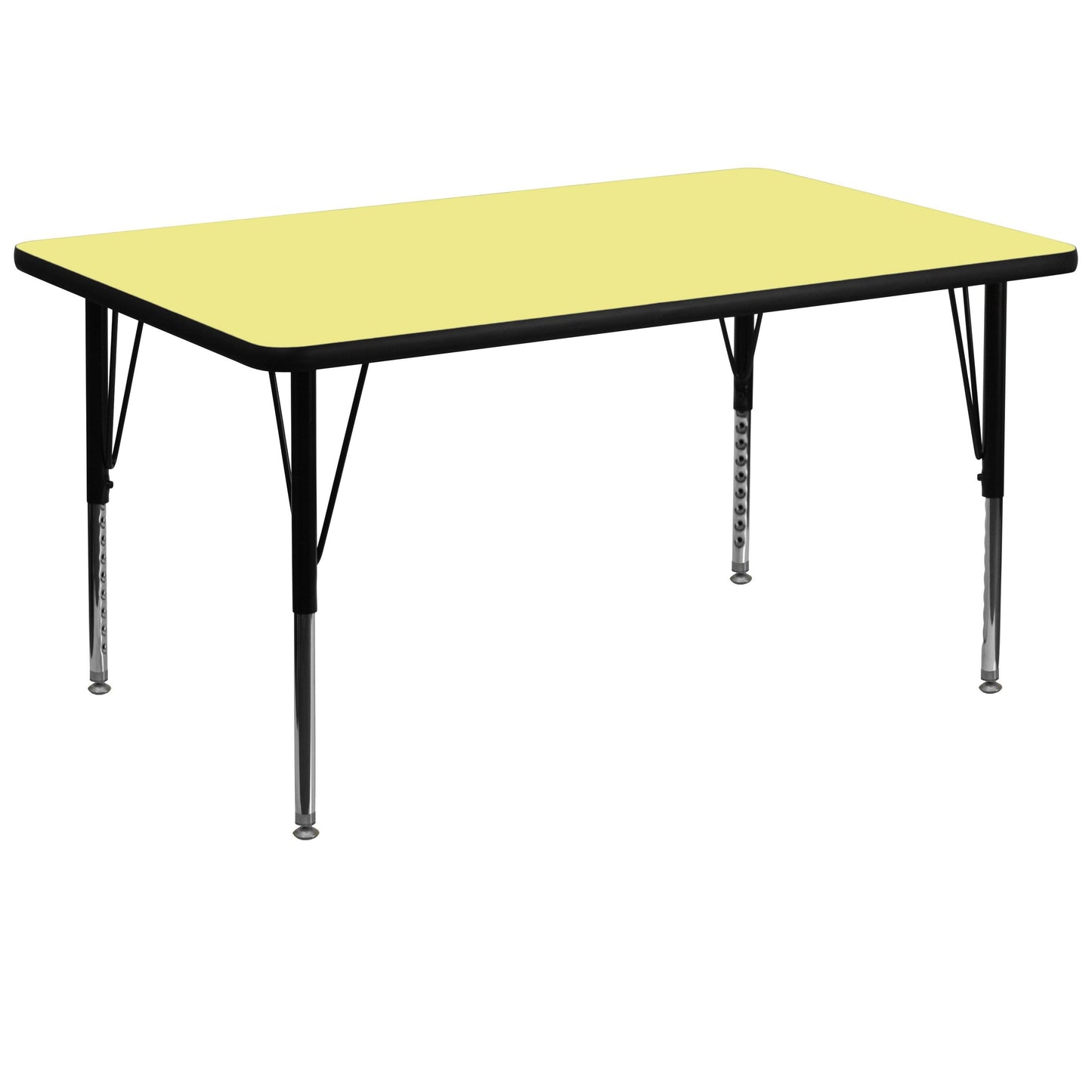 Flash Furniture 36W x 72l Rectangular Yellow Thermal Laminate Activity Table