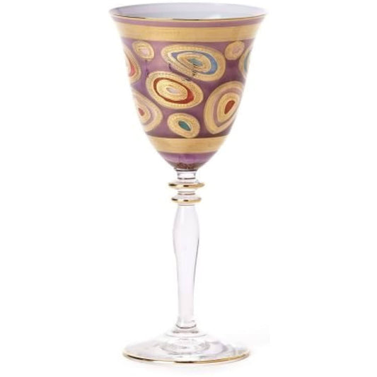 Vietri Regalia Purple Wine Glass