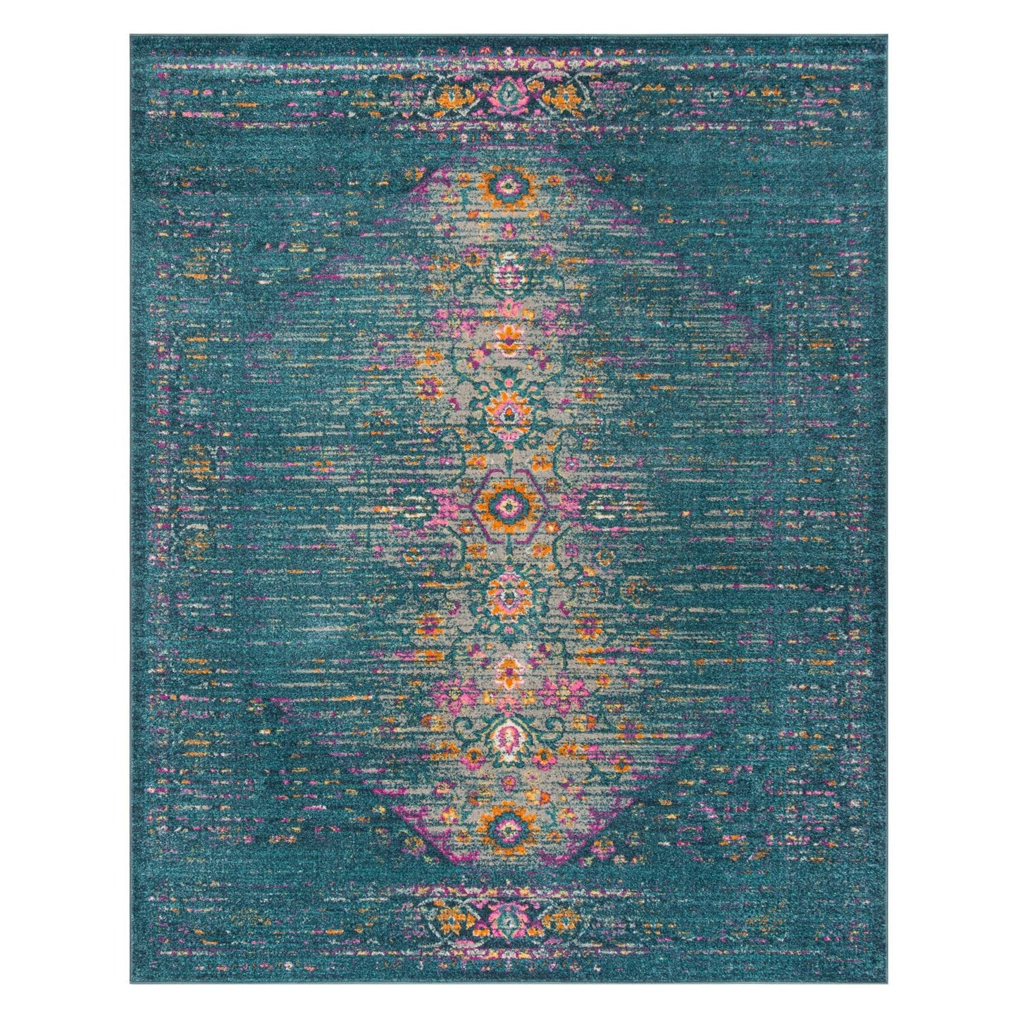 Safavieh Madison Blue/ Fuchsia Rug (9 x 12)