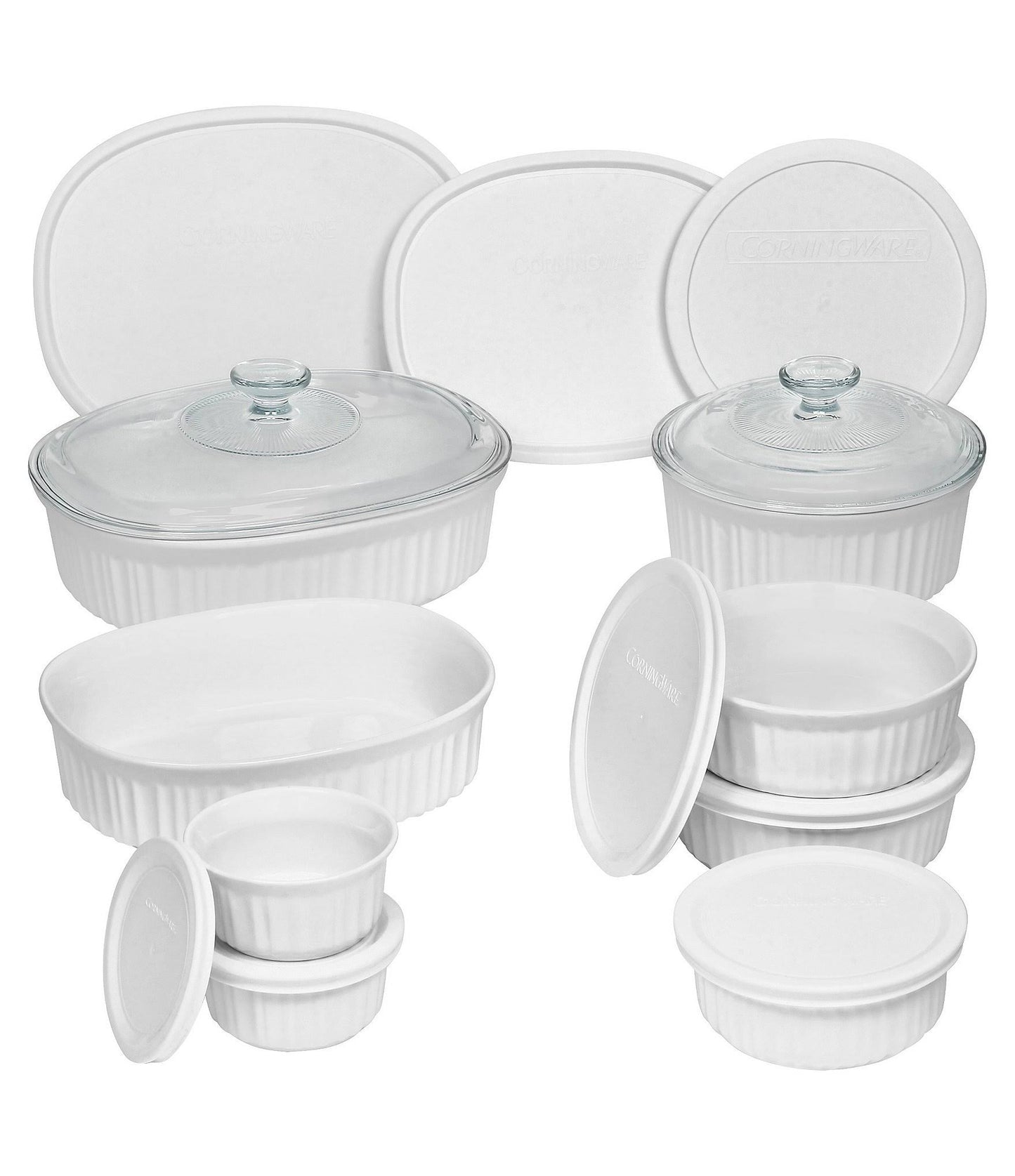 CorningWare Bakeware, French White - 18 pieces