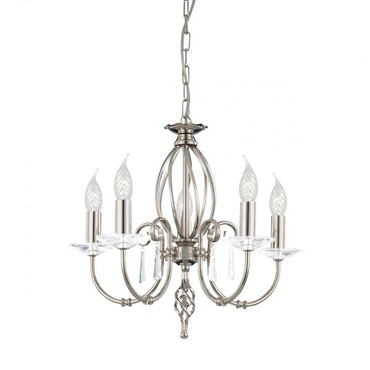 Elstead Aegean 5 Light Vintage Antique Traditional Chandelier Polished Chandelier Lighting