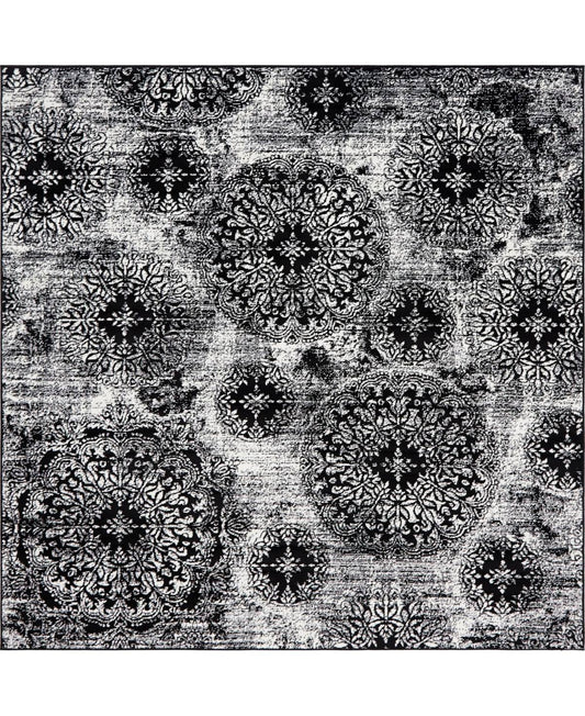 Unique Loom Sofia Grand Black 8 0 x 8 0 Square Rug