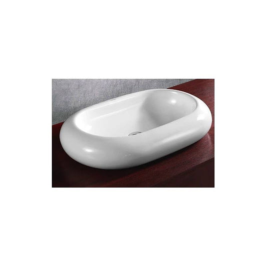 Caracalla CA4546 Ceramica Ceramic Oval Vessel Bathroom Sink