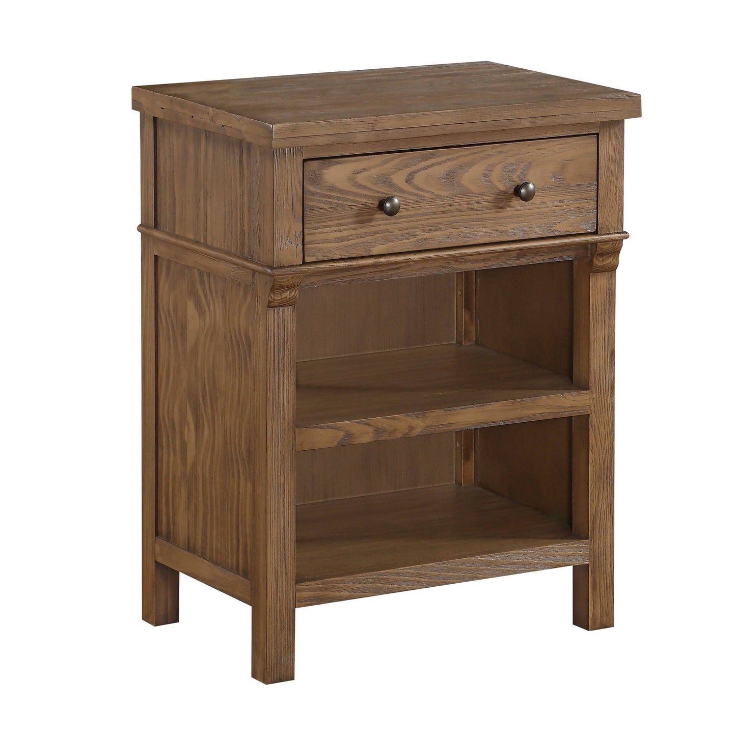 Acme Inverness Nightstand , Reclaimed Oak