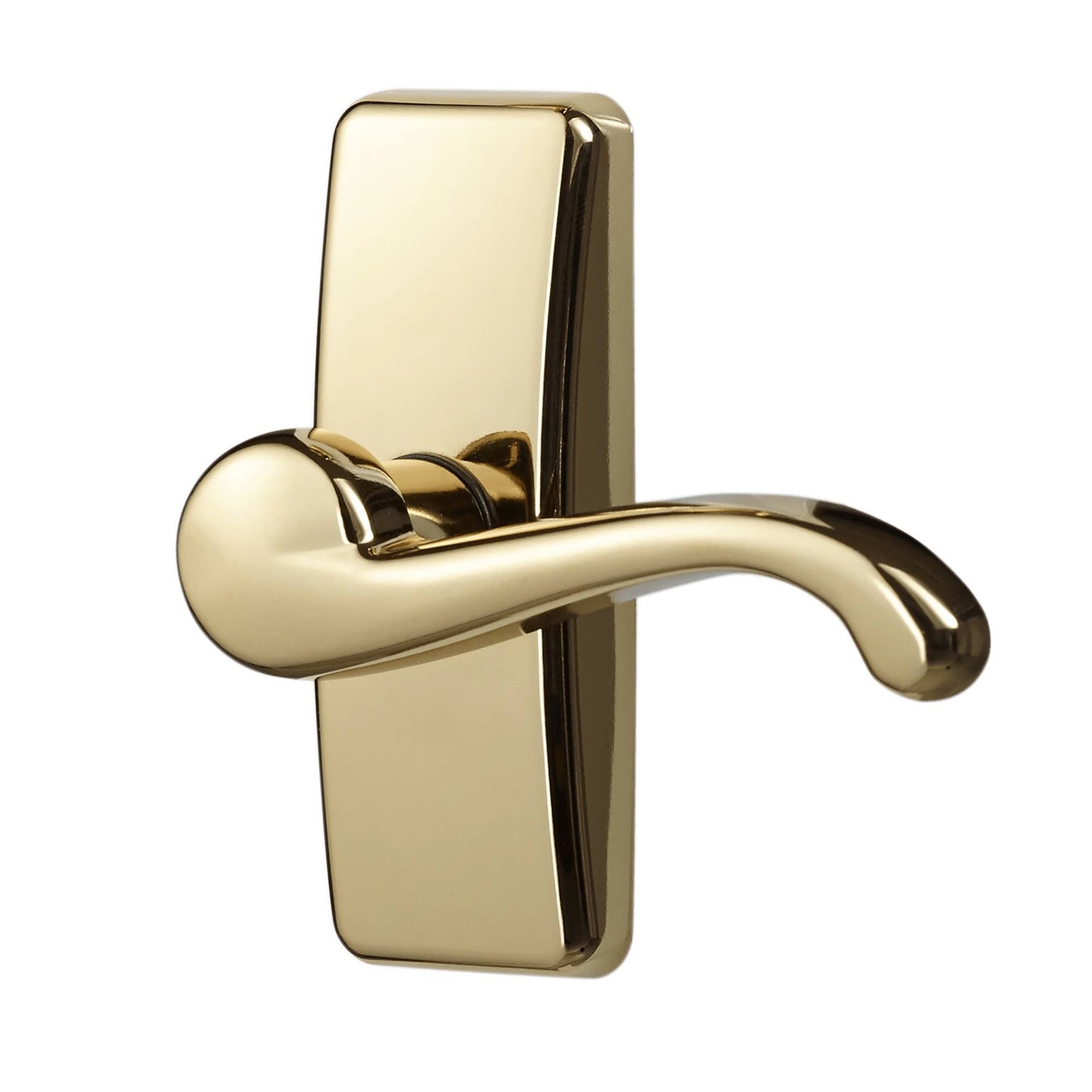 Single Dummy Storm Door Lever Ideal Security Finish Brass E-coat