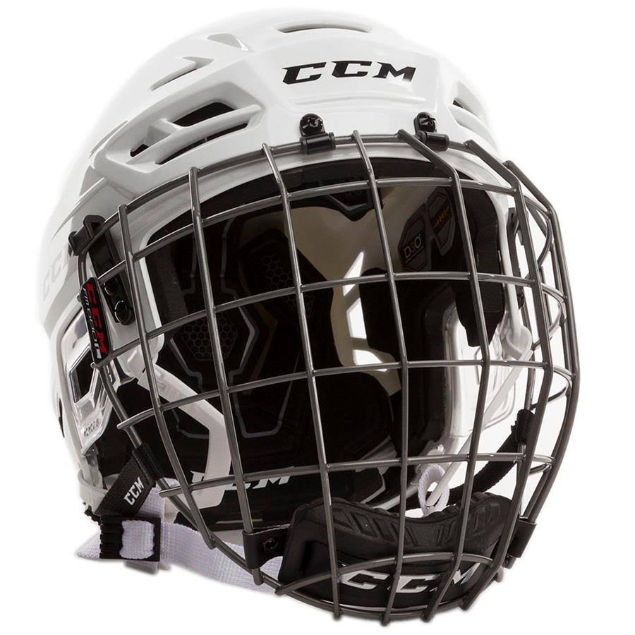 CCM Tacks 310 Hockey Helmet Combo, Small, White