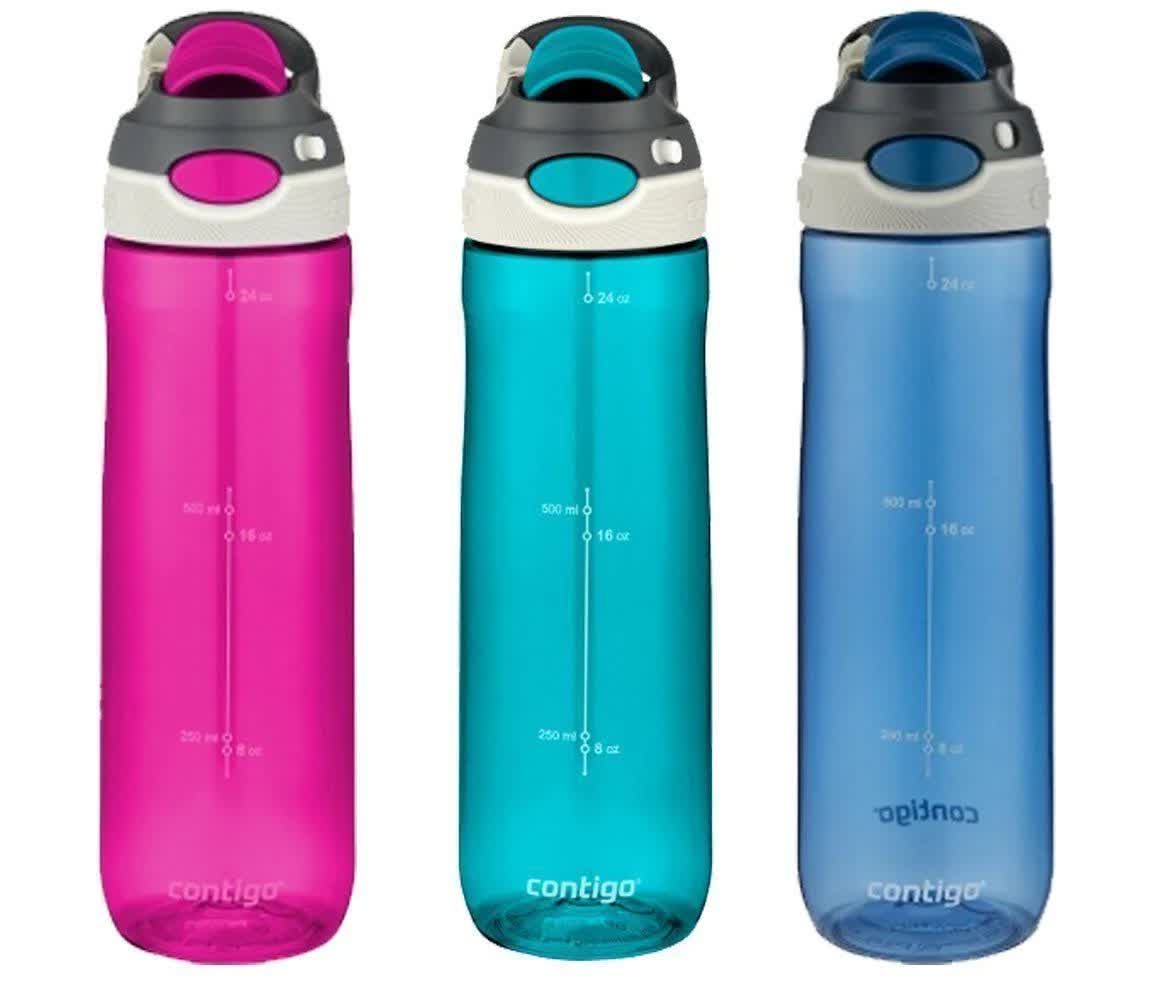 Contigo Autospout Water Bottles 24oz Scuba Very Berry Monaco 3-Pack