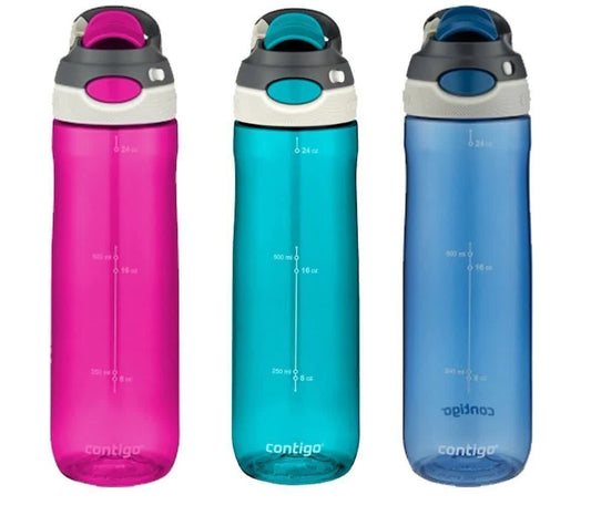 Contigo Autospout Water Bottles 24oz Scuba Very Berry Monaco 3-Pack