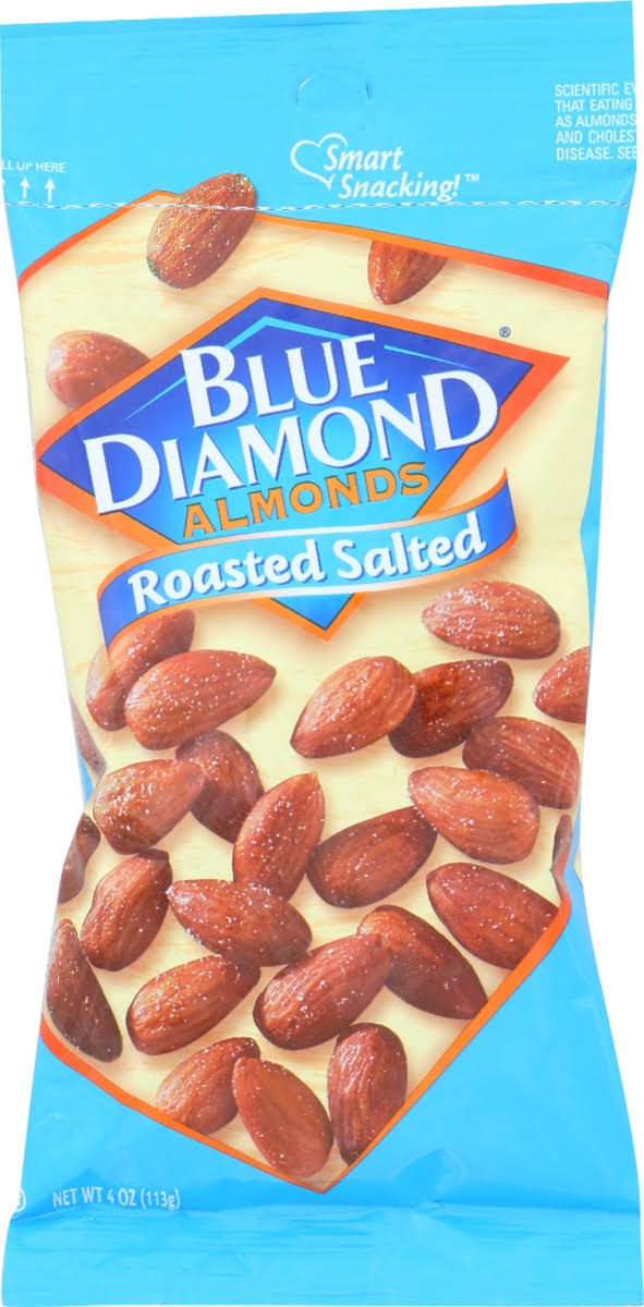 Blue Diamond Almonds, Roasted Salted, 4 oz, 12 Count