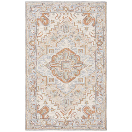 Safavieh Handmade Heritage Shena Traditional Wool Rug - 3 x 5 - Beige/Grey