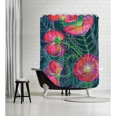 East Urban Home Flowers 3 Shower Curtain