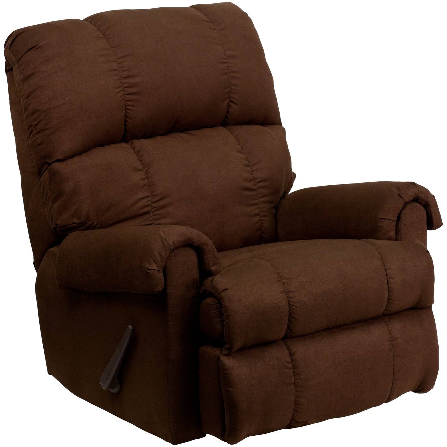 Flash Furniture Contemporary Flatsuede Chocolate Microfiber Rocker Recliner - WM