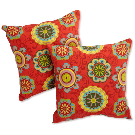 Darby Home Co Duquette Outdoor Throw Pillow Color Farmington Terrace Grenadine