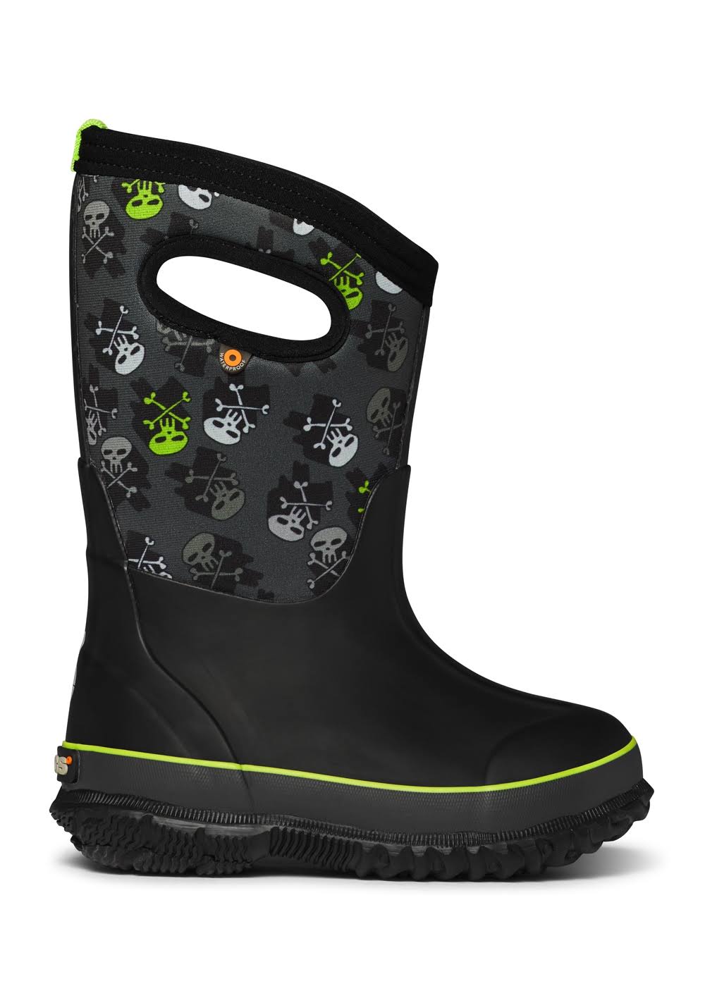 Bogs Kids Classic Skulls Boot - 8 - Black Multi