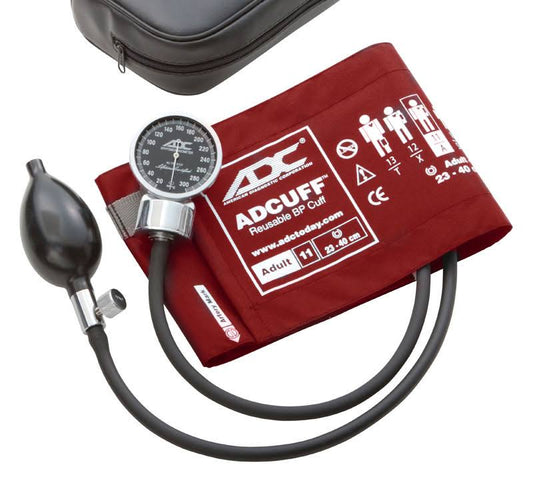 ADC Diagnostix 700 Pocket Aneroid Sphygmomanometer, Red, Adult