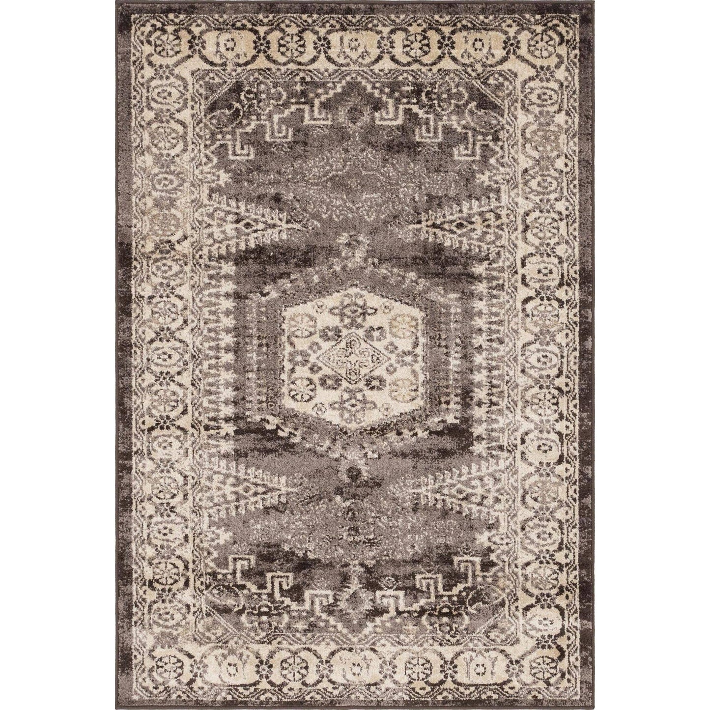 4x6 Larissa Utopia Rug Dark Brown/Beige - Unique Loom