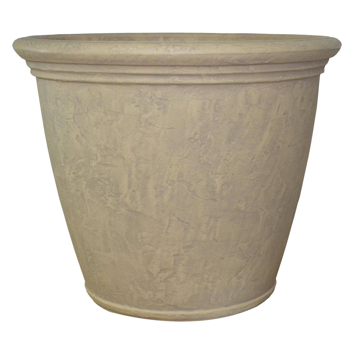 Sunnydaze Anjelica Outdoor Double-Walled Flower Pot Planter - Beige - 24