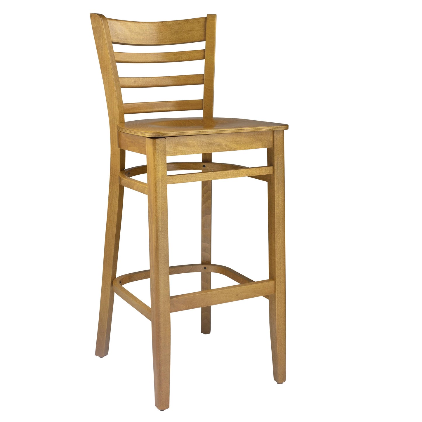 Copper Grove Bere Slatback Barstool - Solid Wood - Cherry