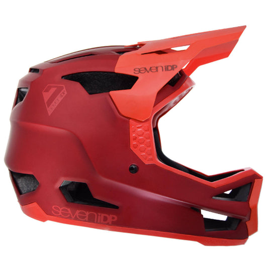 7iDP Project 23 Fiber Glass Full Face Helmet - Matt Dark Red/Gloss Thruster Red MD