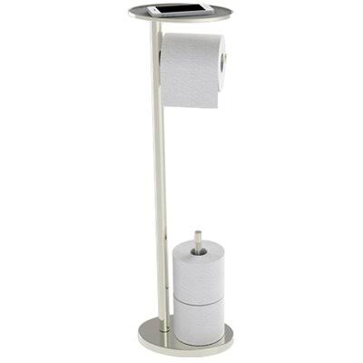 Better Living Products 54586 OVO Free Standing Toilet Caddy Finish Polished Nickel