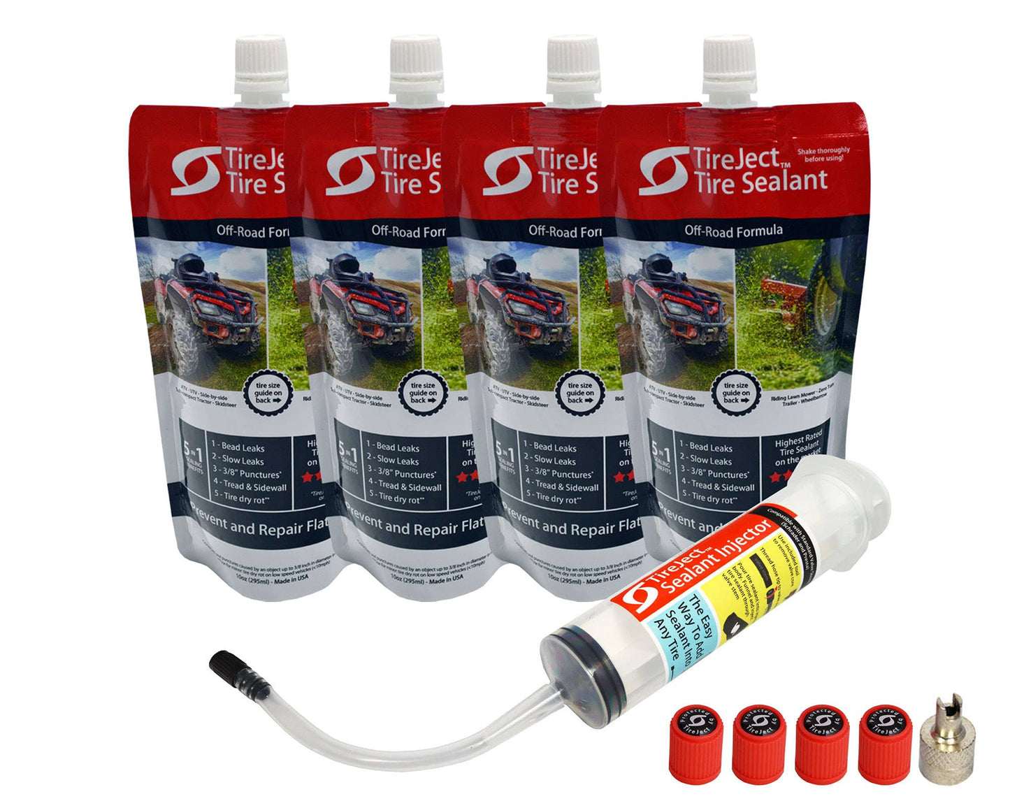 TireJect Tire Sealant Kit - Fix and Prevent Flat Tires (40oz)