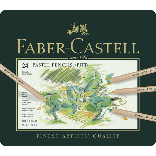 Faber Castell Pitt Pastel Pencil Set | Tin of 24