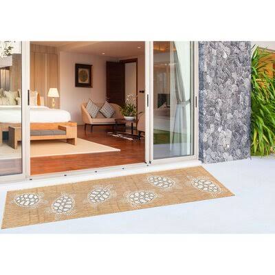 Cauley Sand/White Indoor/Outdoor Area Rug Beachcrest Home Rug Size: Runner 111