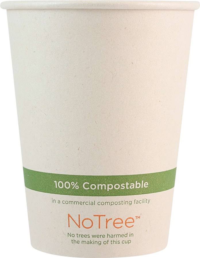 World Centric NoTree Paper Hot Cups, 12 oz, Natural, 1,000/Carton