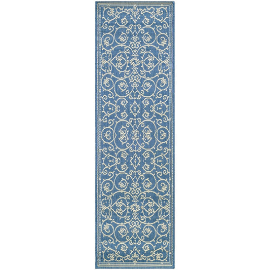 Pergola Savannah Champagne-Blue Indoor/Outdoor Runner Rug - 23