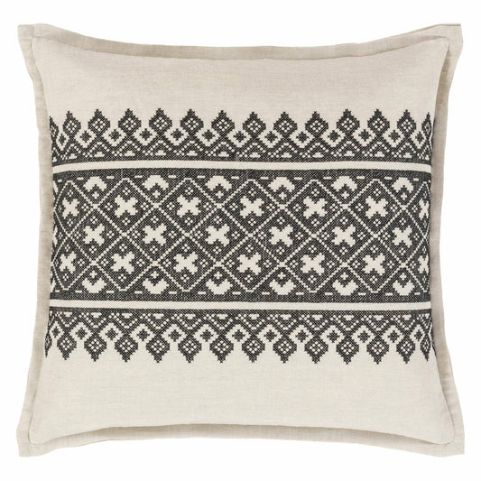 Surya Pentas Decorative Throw Pillow, Black