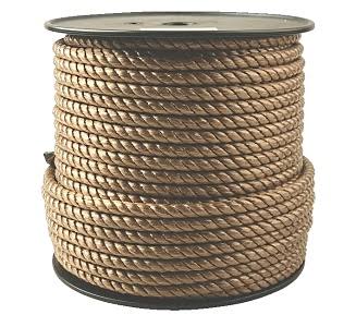 3 8 inch x 600 ft. Tan Color Poly Rope 3-Strand, from Erin Rope Corp.